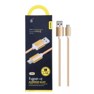 AU406 Data Cable For Type C 1M 1.5A Gold